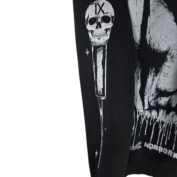 Ice Nine Kills IX Mask Horrorwood Graphic Hoodie Men’s Medium Black - Picture 7 of 10